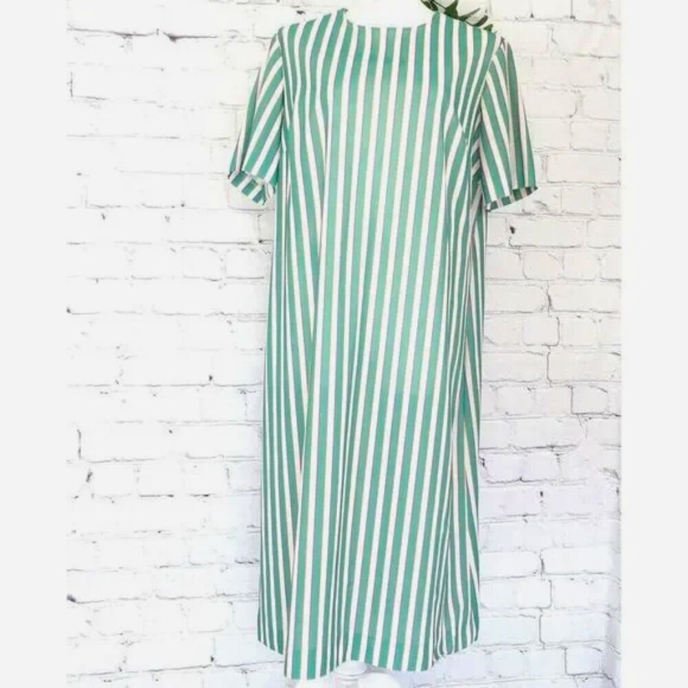 Vintage Femme of Dallas Sheath Dress Shift Retro 70s Striped